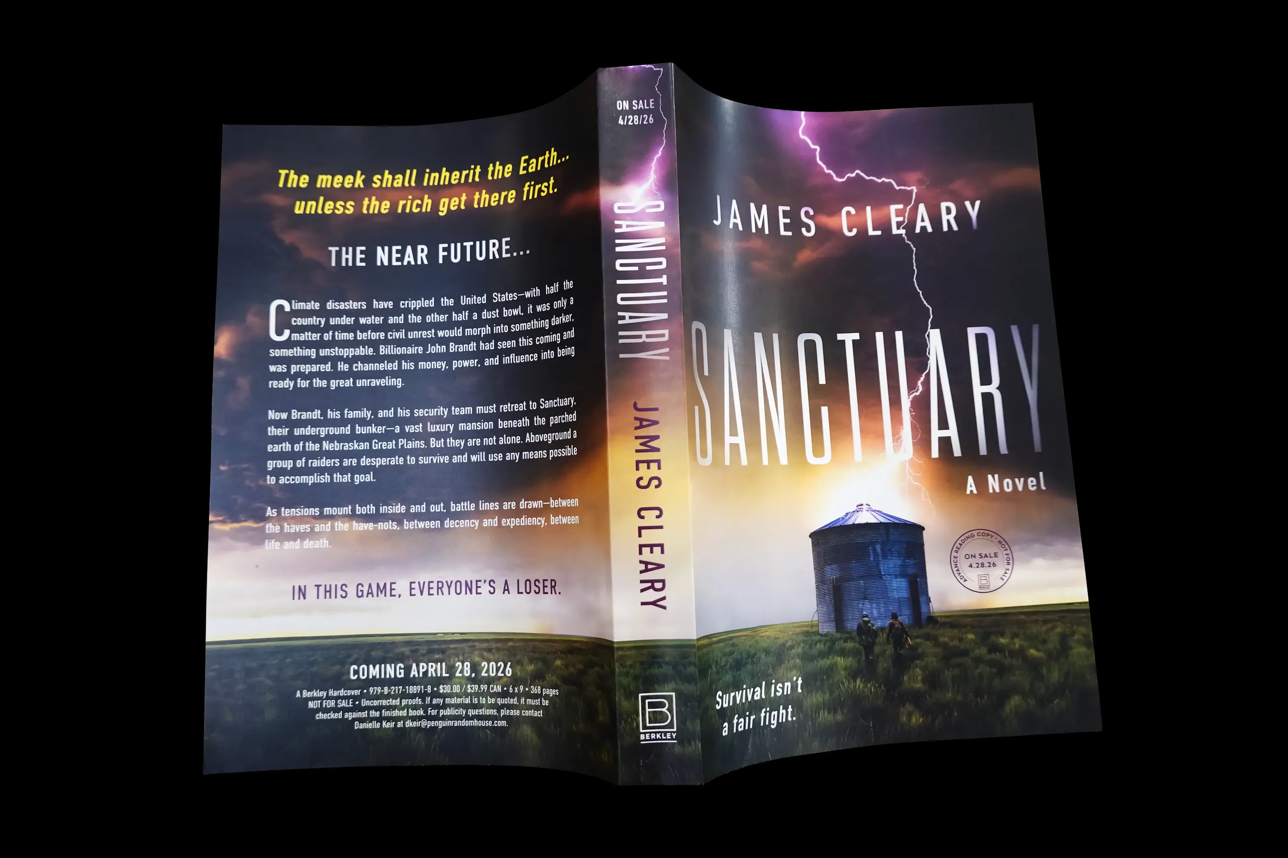 Book mockup on black background